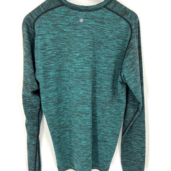 Lululemon Mens Metal Vent Tech Long Sleeve Top Spirit Green Black Size M - Picture 3 of 9
